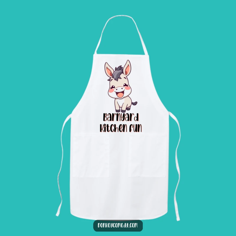 Funny Kawaii Donkey Bray Apron: Cook with Joy and Amused Vibes