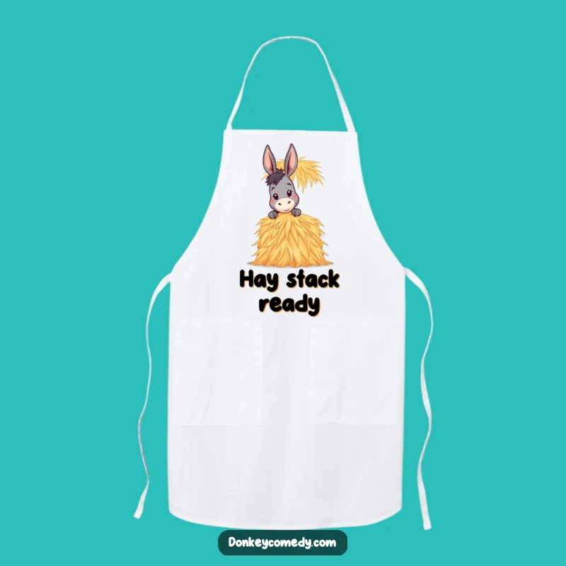 Funny Donkey Hay Peek Apron: Cook with a Dash of Curiosity, a Kitchen Funny Gift