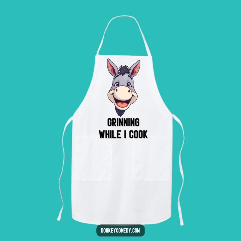 Funny Grinning Donkey Apron: Cook with a Cheerful Smile, a Kitchen Funny Gift