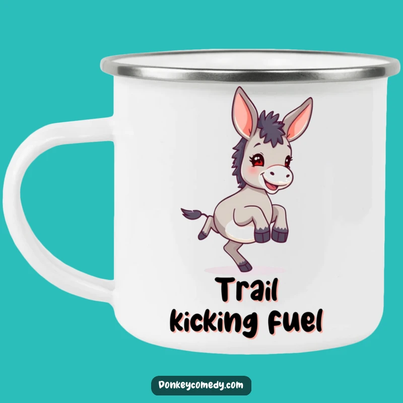 Adventure Funny Small Donkey Large Ears Kicking hind legs Camping Mug, Outdoor Gift