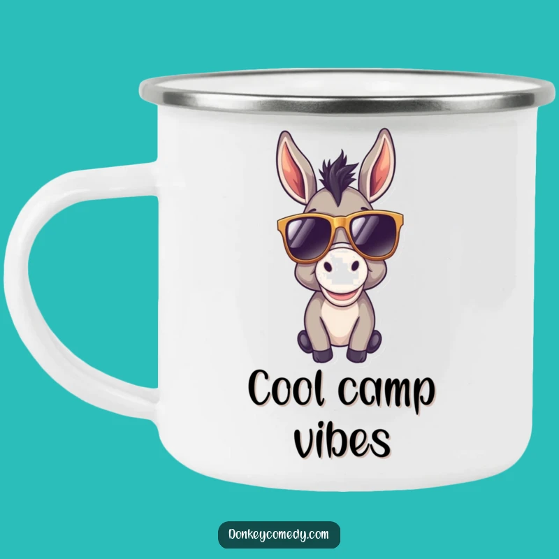 Funny Cool Donkey Sunglasses Camping Mug - Sip in Style Outdoors