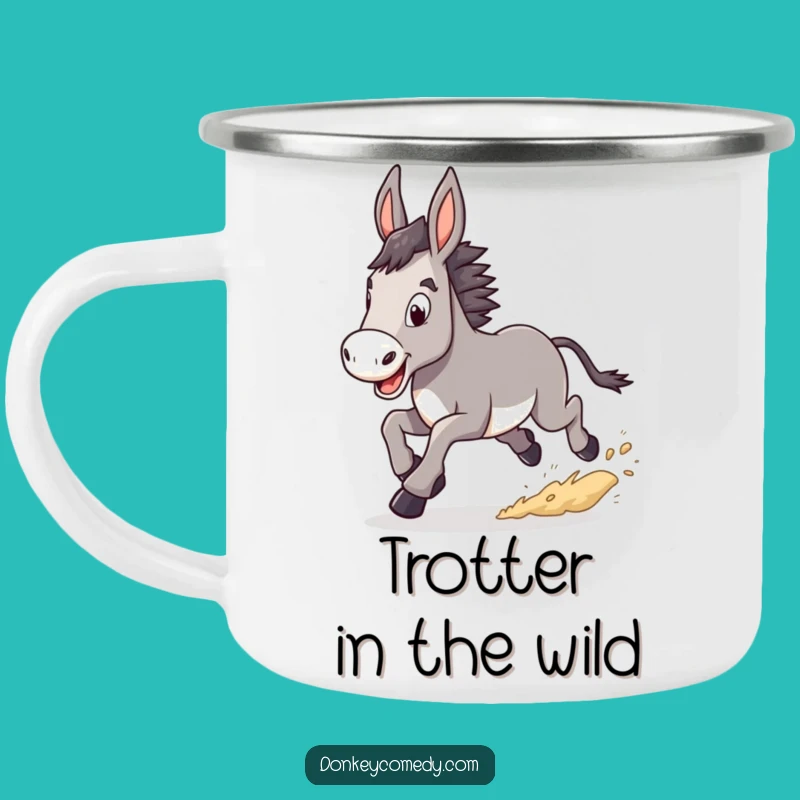 Funny Trotting Donkey Camping Mug: Enjoy Drinks with Determined Energy, an Adventurous Funny Gift
