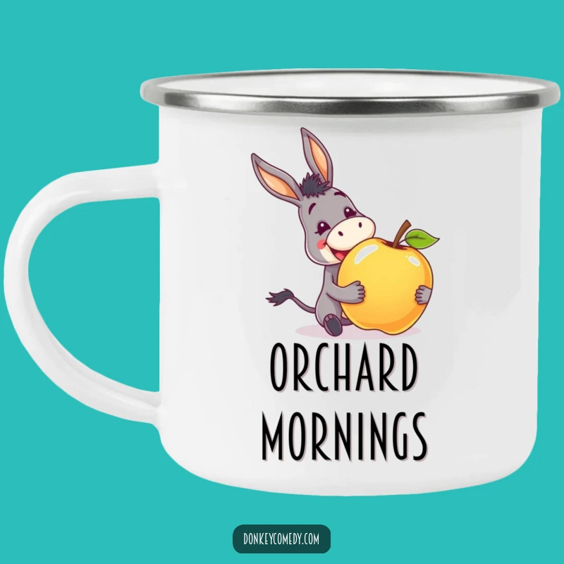 Funny Donkey Apple Camping Mug - Adventure with Grateful Paws