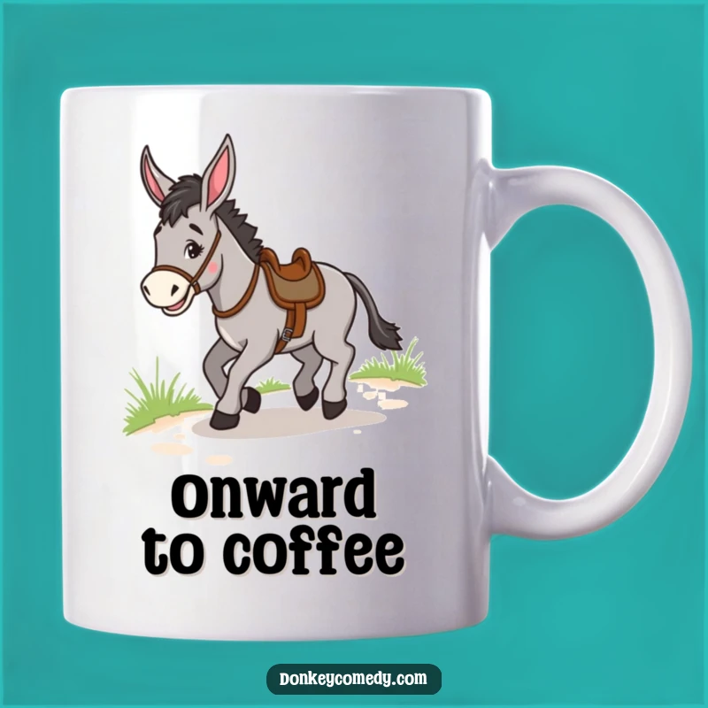 Funny Donkey Trotting Mug: Joyful Journey Gift for Adventure Lovers