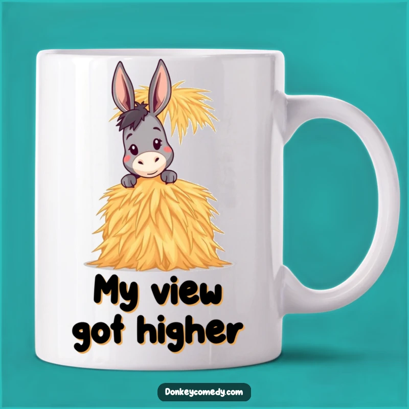 Funny Peek-a-Boo Donkey Mug: Hilarious Hay Stack Surprise, a Perfect Funny Gift