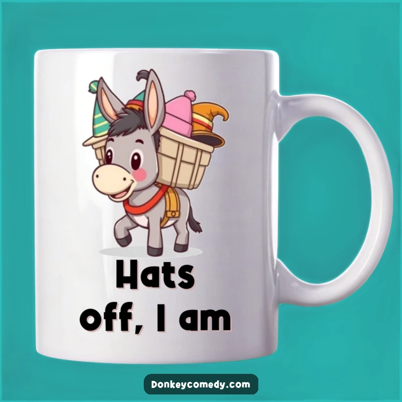 Funny Donkey Hat Carrier Mug - Hilarious Donkey Lover Gift Idea