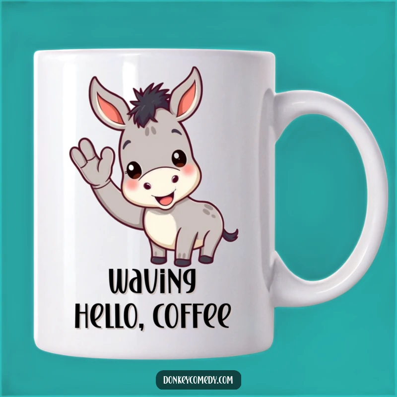 Funny Donkey Wave Mug: Cheerful & Friendly Gift for Donkey Admirers