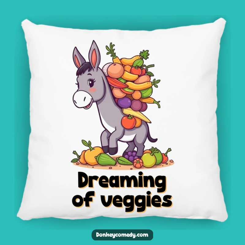 Funny Donkey Produce Pillow - Cozy Comfort with a Farm Twist