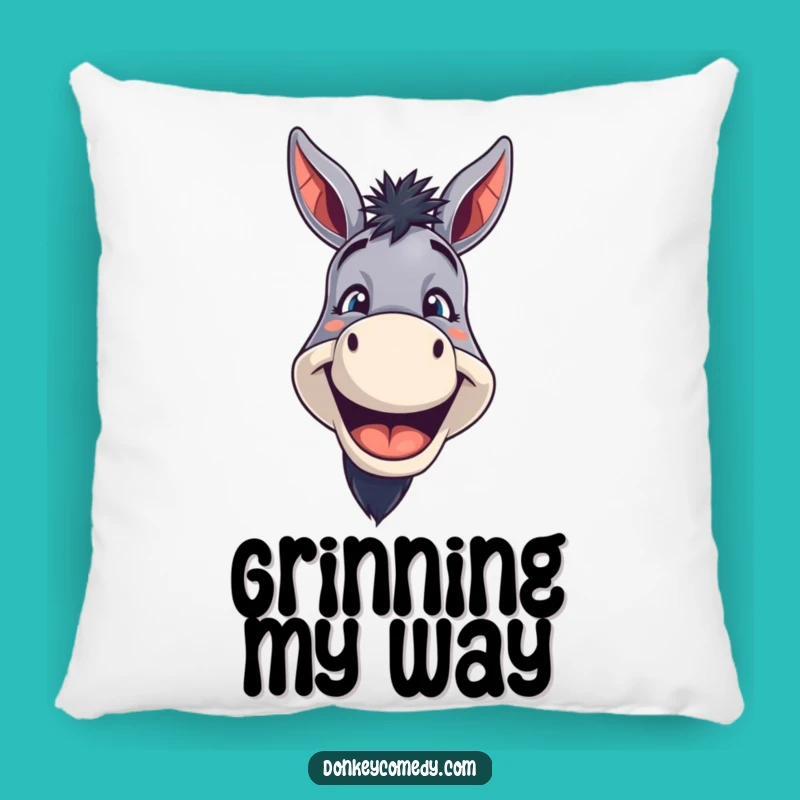 Funny Grinning Donkey Pillow: Cozy Up with Comfort and Comedy, a Soft Funny Gift