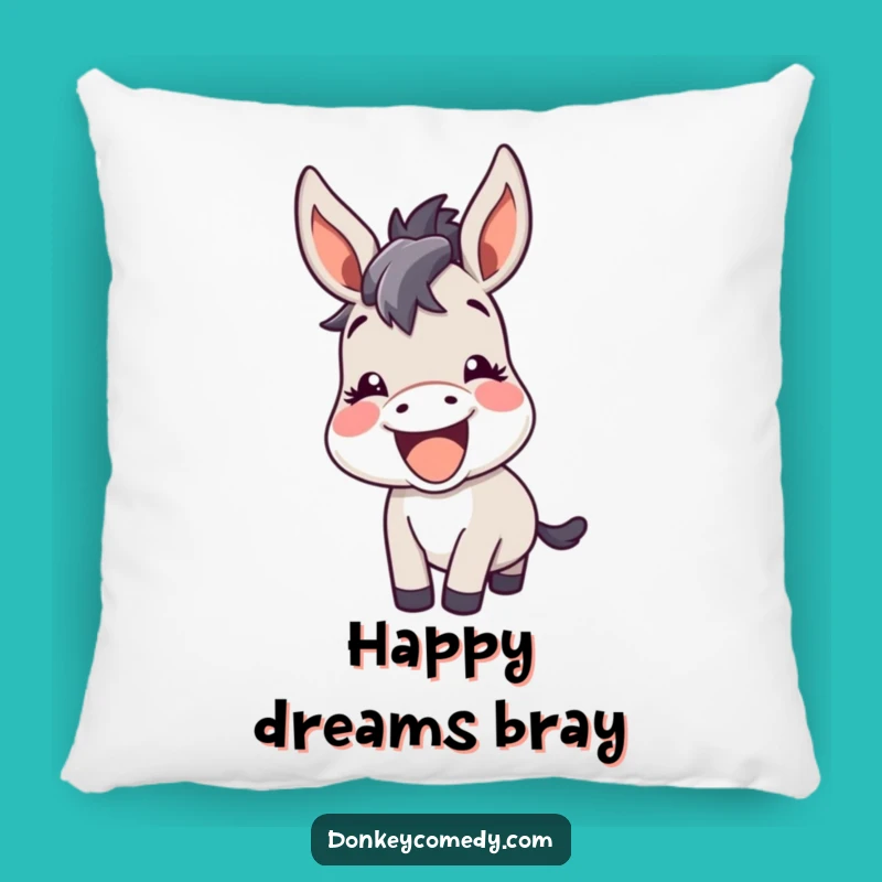 Funny Kawaii Donkey Bray Pillow: Snuggle Up with Happy Comfort