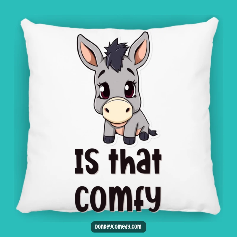 Funny Donkey Head Tilt Pillow - Cozy & Curious Comfort Object