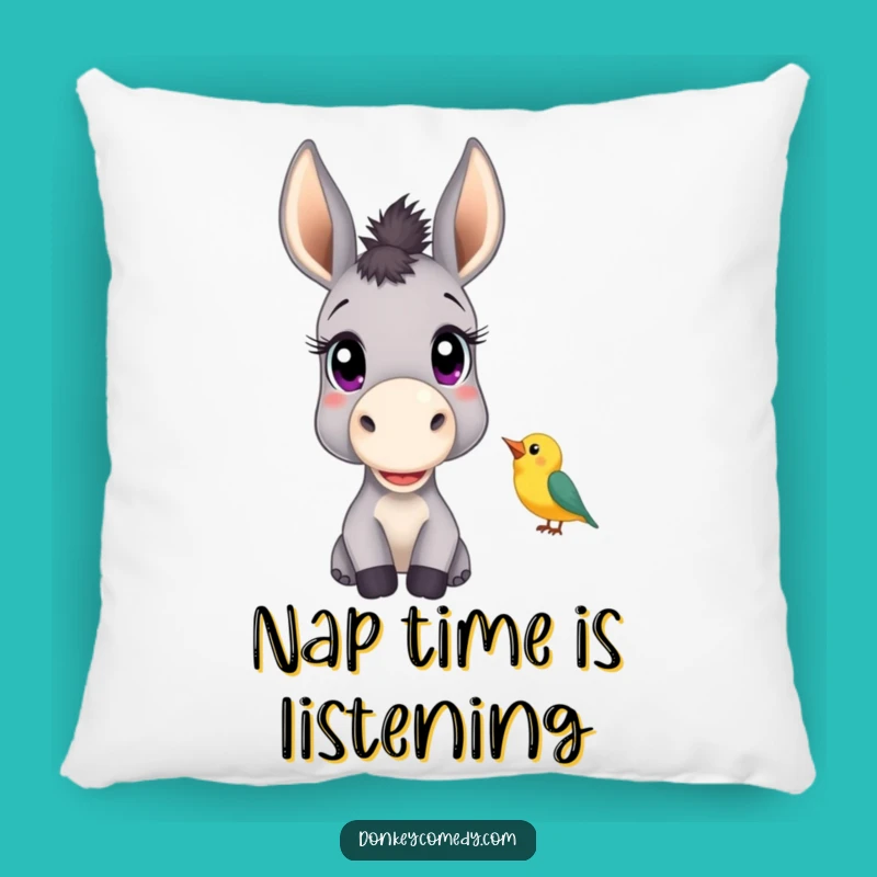 Funny Donkey Curious Pillow - Cozy & Whimsical Animal Accent Gift