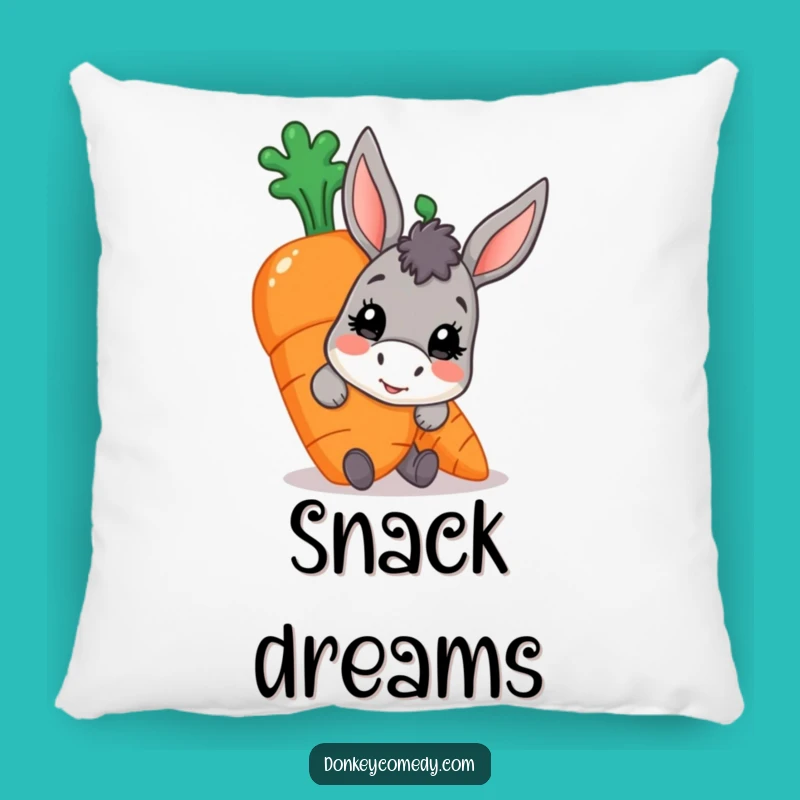 Funny Donkey Carrot Pillow: Cozy Comfort with a Peeking Character