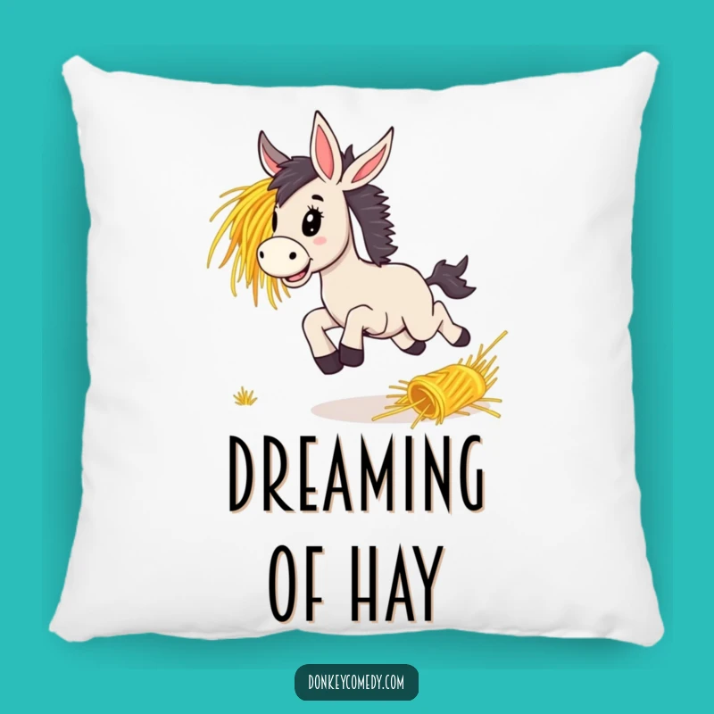 Soft Funny Donkey Bounding Hay Pillow, Comfy Gift