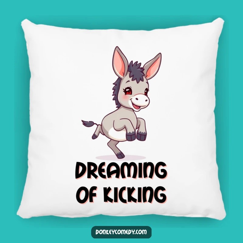 Soft Funny Small Donkey Large Ears Kicking hind legs Pillow, Comfy Gift