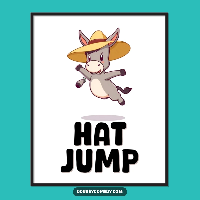 Funny Bouncy Donkey Digital Art - Instant Energy for Your Walls!