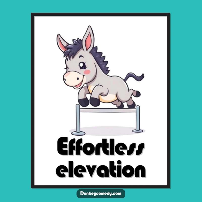 Funny Donkey Leap Digital Art - Instant Motivational Decor