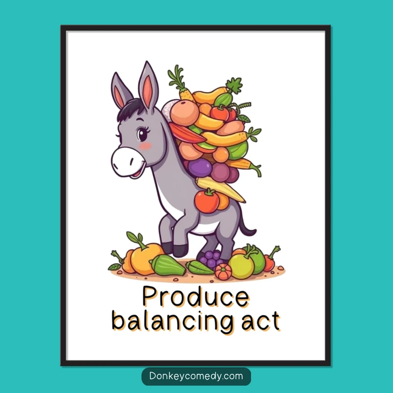 Funny Donkey Farm Art - Instant Rustic Humor Decor