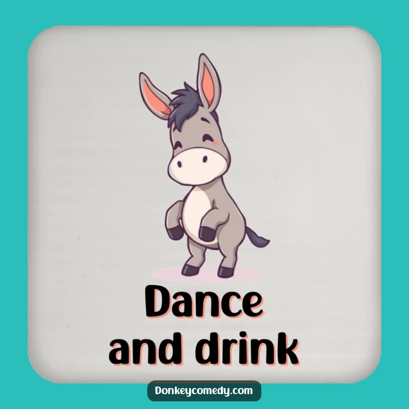 Funny Donkey Dance Coaster - Floppy Ears & Fun, Hilarious Bar Humor Gift