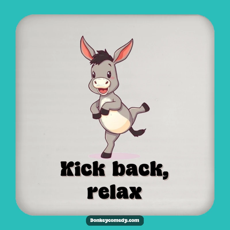 Funny Donkey Kick Drink Coasters: Protect Surfaces with Playful Humor, a Quirky Funny Gift