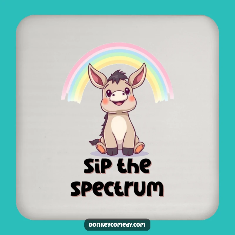 Funny Donkey Rainbow Coaster - Protect Tables with Wonder