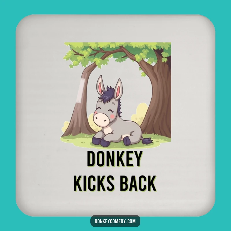 Funny Donkey Sigh Drink Coaster: Protect Surfaces with Hilarious Relief and Style!