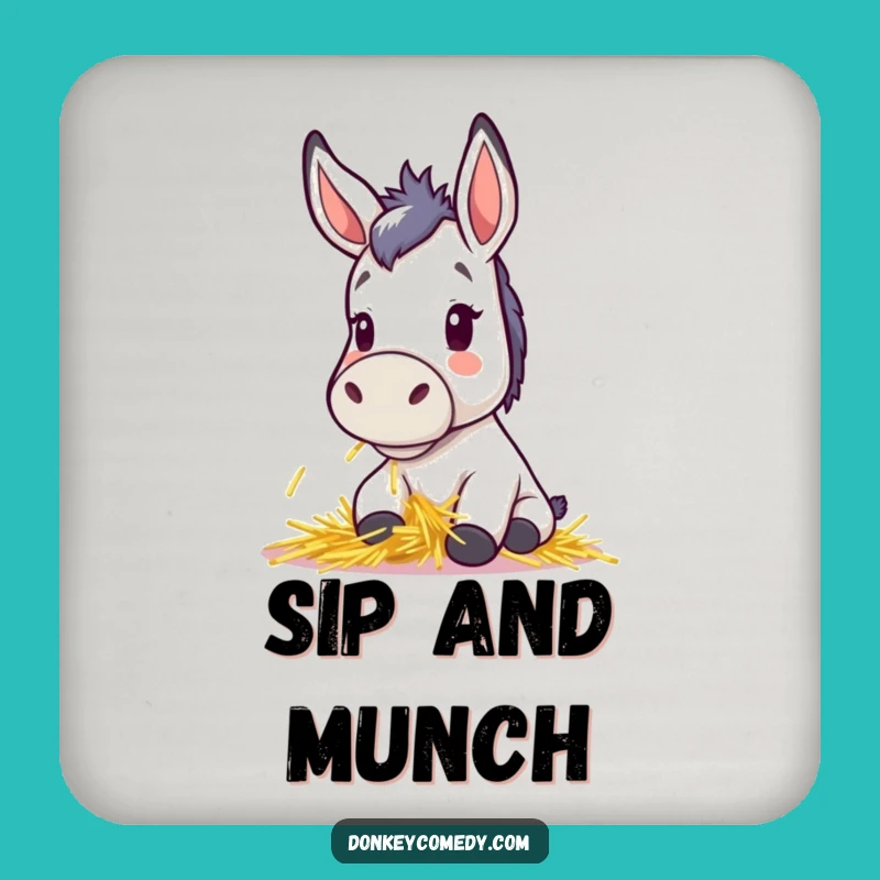 Funny Kawaii Donkey Coaster - Cute Perky Ears Drink Gift