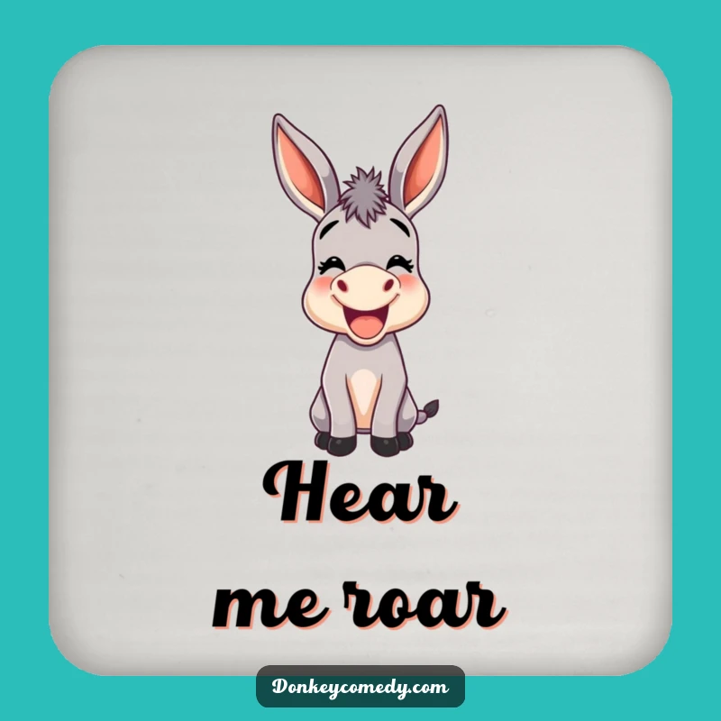 Funny Donkey Big Ears Coaster - Hilarious Donkey Table Gift