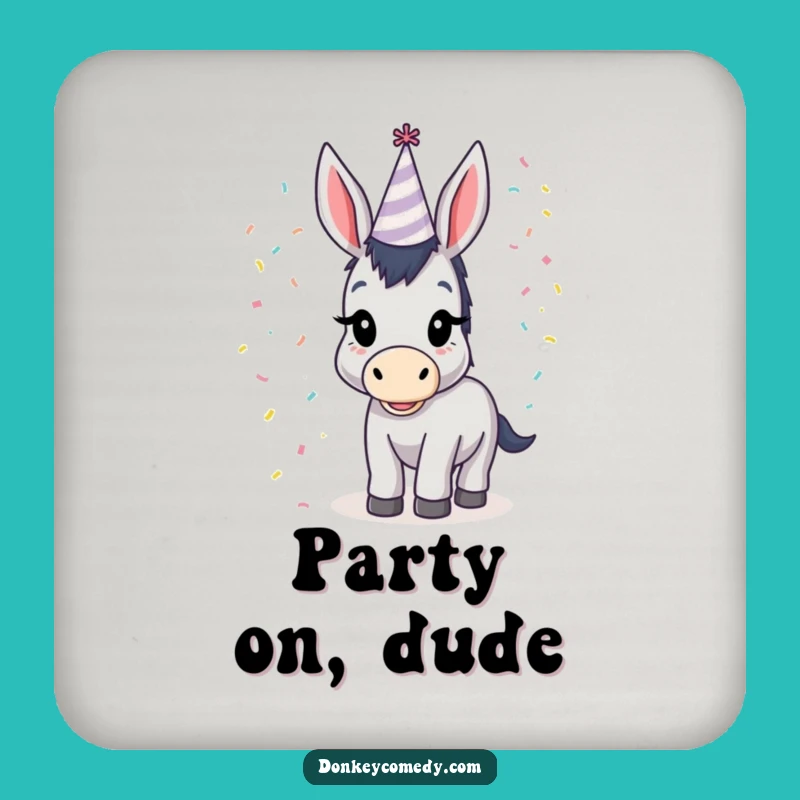 Funny Donkey Party Hat Coasters: Protect Surfaces with Hilarious Party Flair!