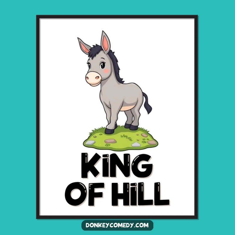 Funny Proud Donkey Poster - Hilarious Farm Animal Wall Art!