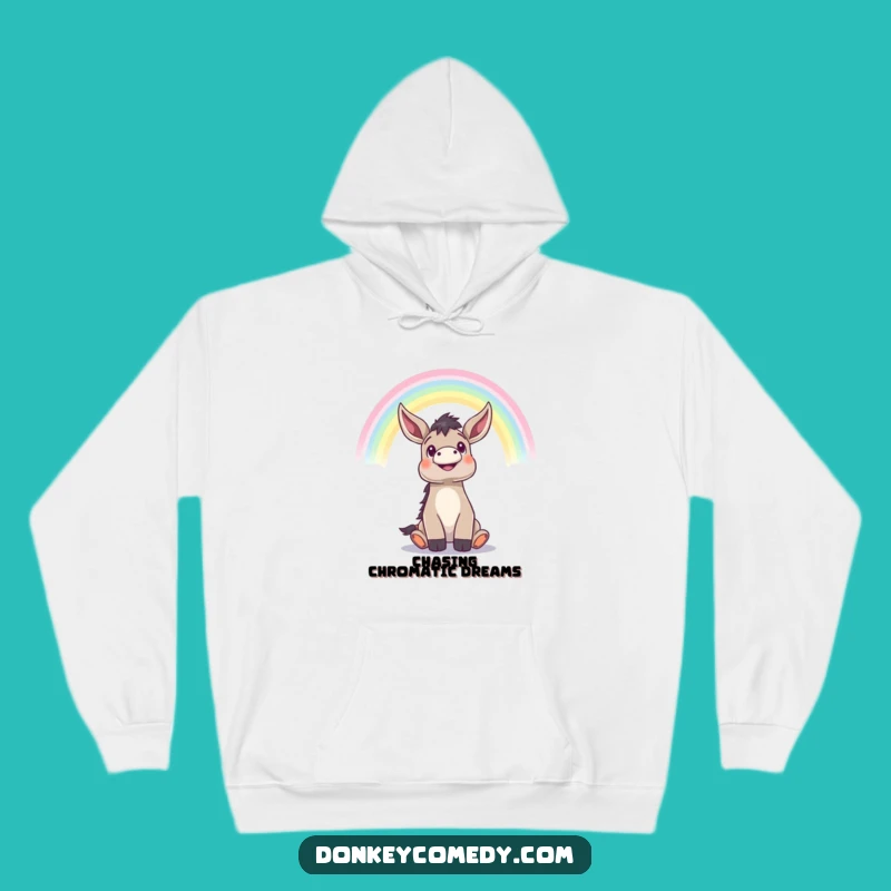 Cozy Funny Donkey Rainbow Hoodie - Warm Wishes & Dreams