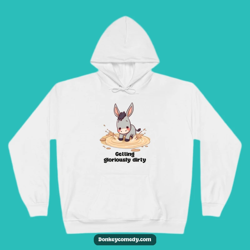 Cozy Funny Muddy Donkey Hoodie - Warm & Playful Comfort