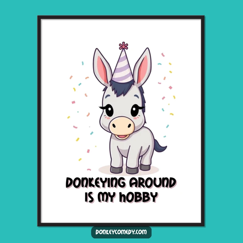 Free Printable Funny Donkey Wall Art - Hilarious Downloadable Party Animal Decor