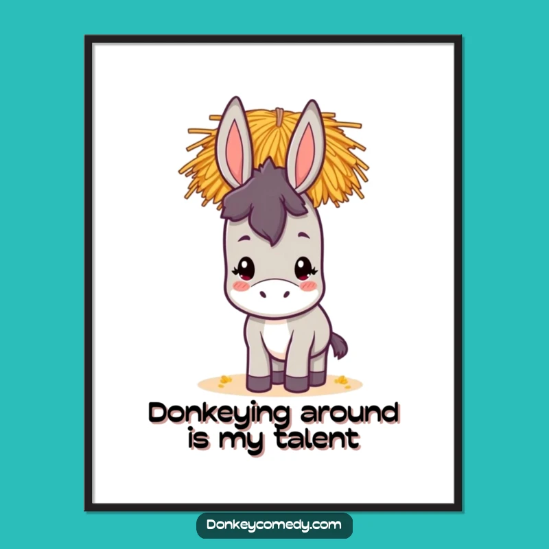 Free Printable Wall Art: Funny Donkey Hay Balance - Hilarious Downloadable Decor!