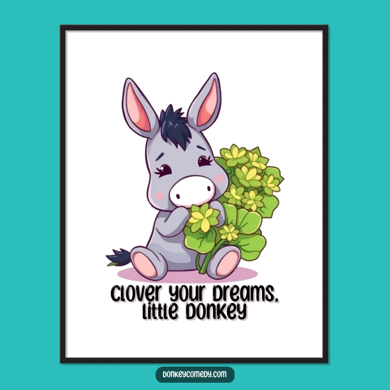 Funny Free Printable Donkey Art: Whimsical Nibbler Downloadable Wall Decor for Your Home