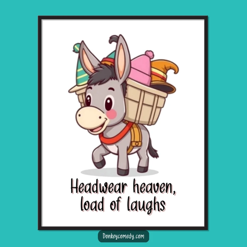 Free Printable Wall Art: Donkey's Hat Collection, Funny Decor