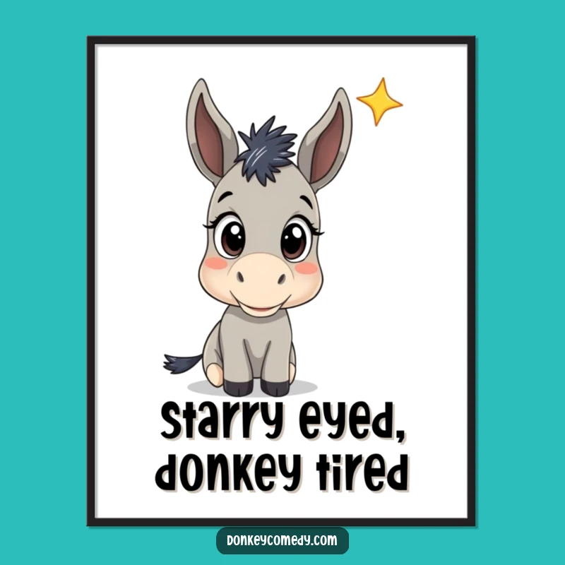 Free Printable Wall Art: Star Gazing Donkey - Dreamy Downloadable Decor
