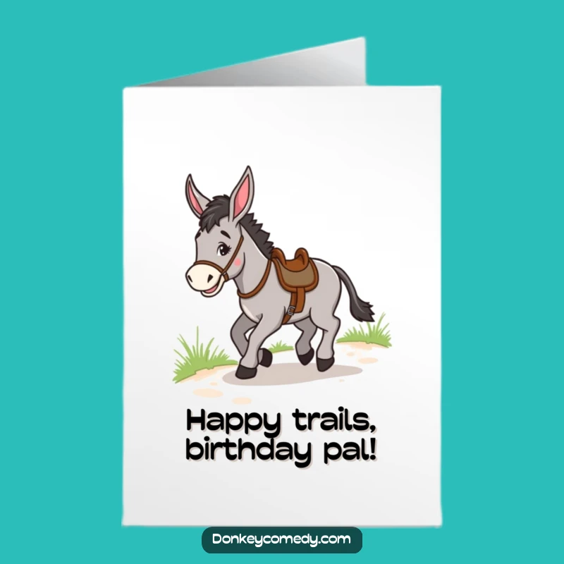 Free Printable Birthday Donkey Card - Happy Trotter, Funny Downloadable Gift