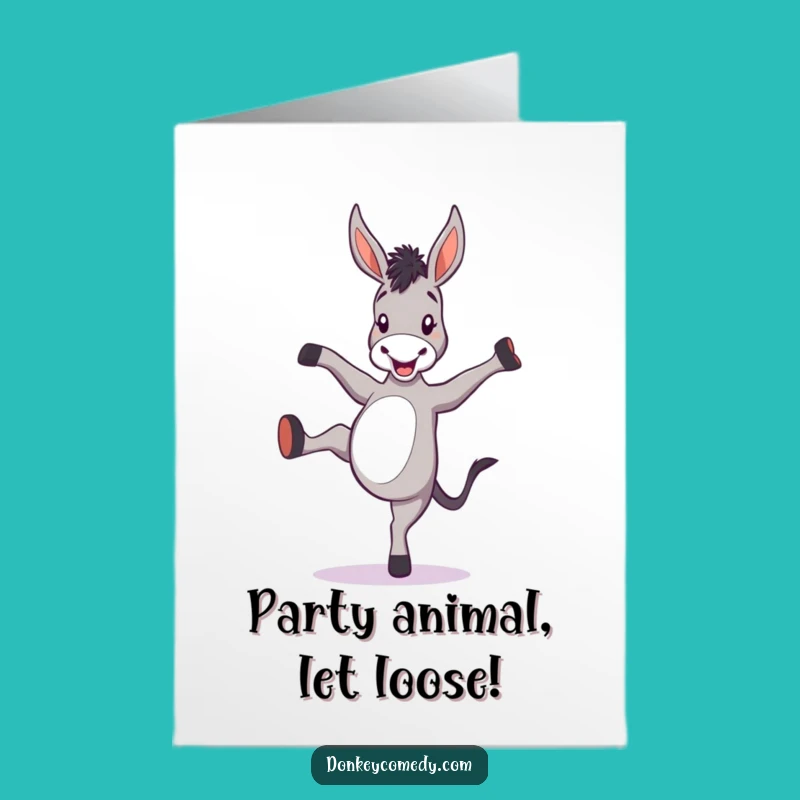 Free Printable Donkey Birthday Card: Hilarious Kick-Up Fun Downloadable Gift