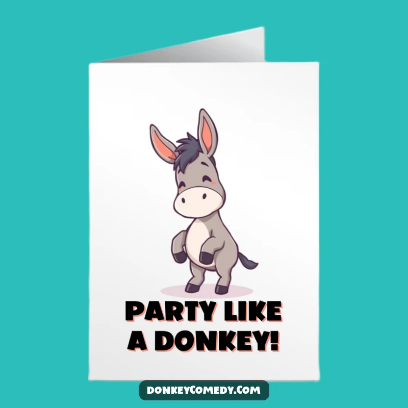 Free Printable Birthday Card: Dancing Donkey, Silly Digital Celebration!