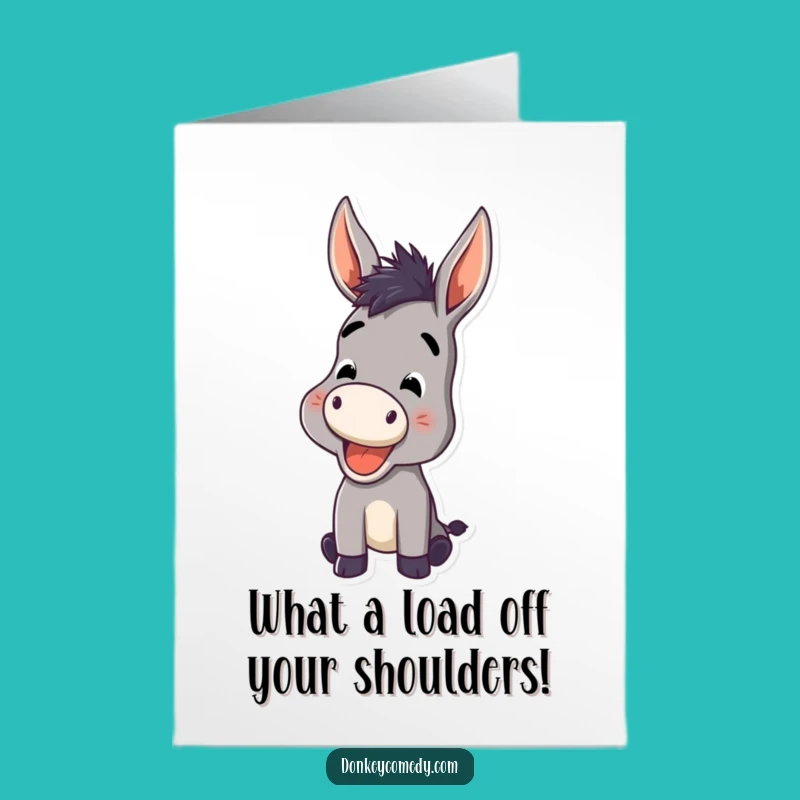 Free Printable Birthday Card: Funny Donkey Braying, Ears High, Downloadable Gift