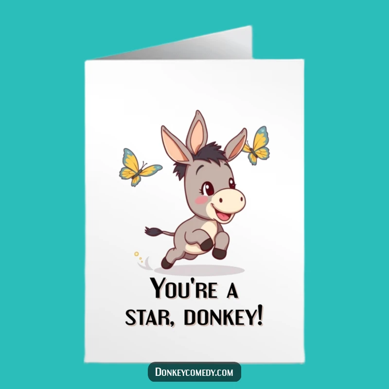 Free Printable Donkey Congratulations Card: Celebrate Their Unique Pursuit Downloadable