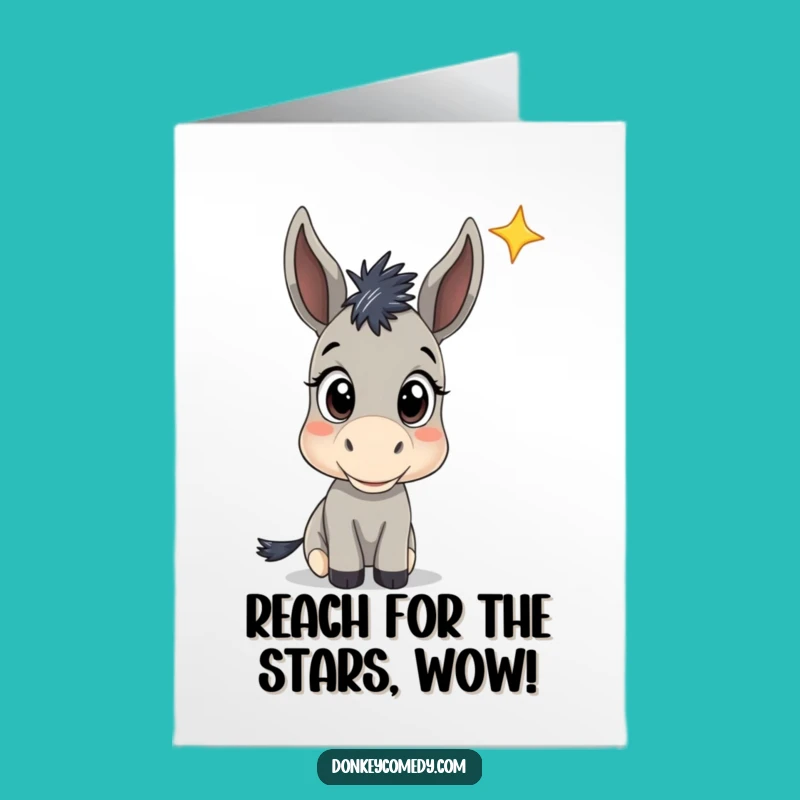 Free Printable Donkey Star Card - Congratulations on Your Dreams!