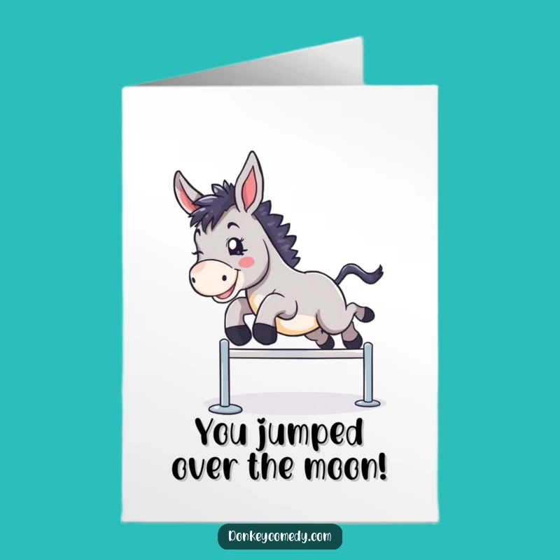 Free Printable Donkey Card: Celebrate Wins with a Funny Leap, Downloadable Gift