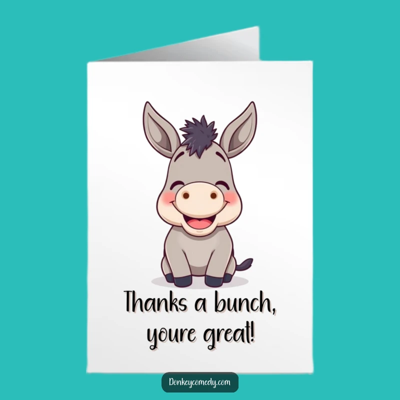 Free Printable Thank You Donkey Card - Express Gratitude with Humor!