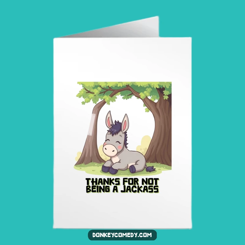 Free Printable Funny Donkey Thank You Card Last Minute Gift