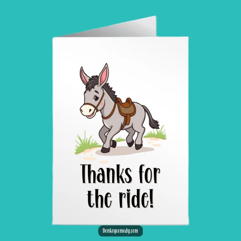 Funny Free Printable Thank You Donkey Card - Appreciate Their Journey!