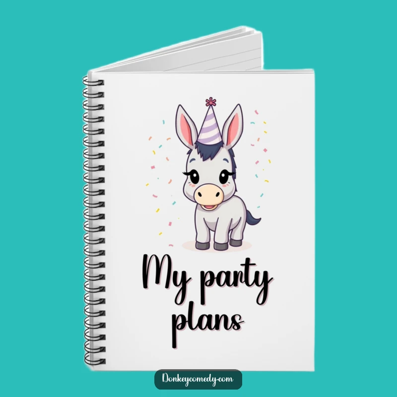 Funny Donkey Party Hat Notebook: Jot Down Ideas with This Hilarious Stationery!