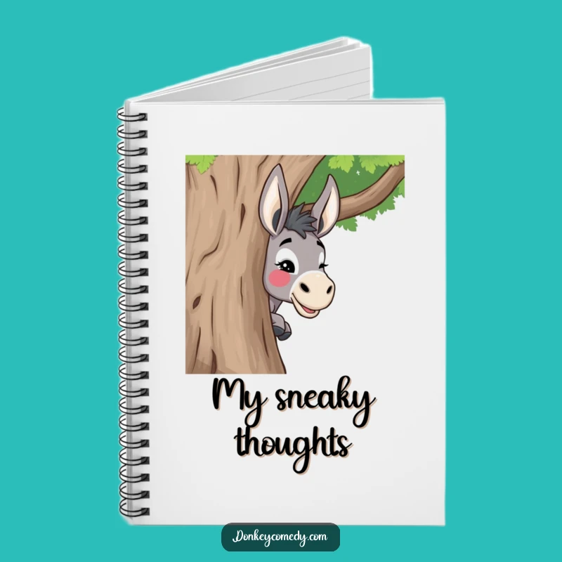 Funny Donkey Peeking Tree Notebook - Jot Down Your Mischievous Ideas
