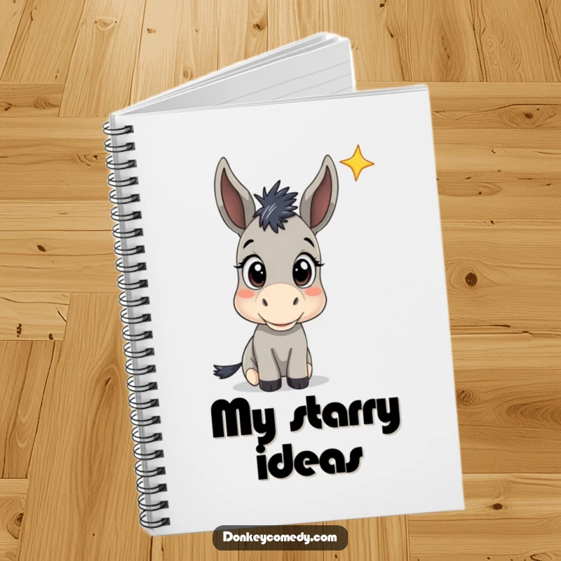 Funny Donkey Star Gazing Notebook: A lined notebook with a donkey curiously looking at a star, perfect for funny notes or dreams.